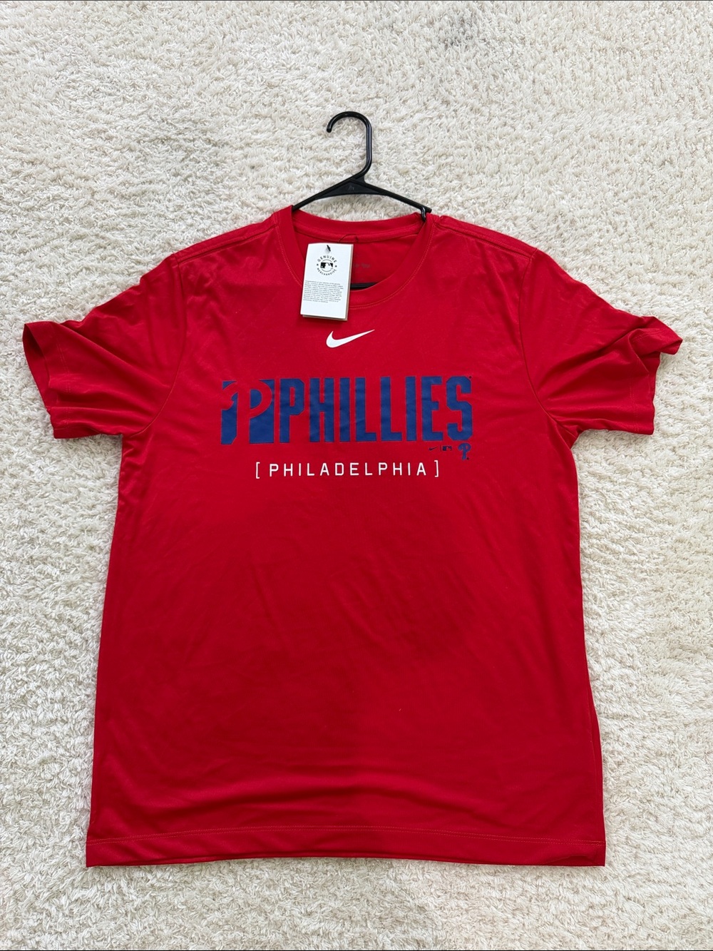 Nike Philadelphia Phillies T-Shirt Mens L Red Baseball Tee Brand New Tags
